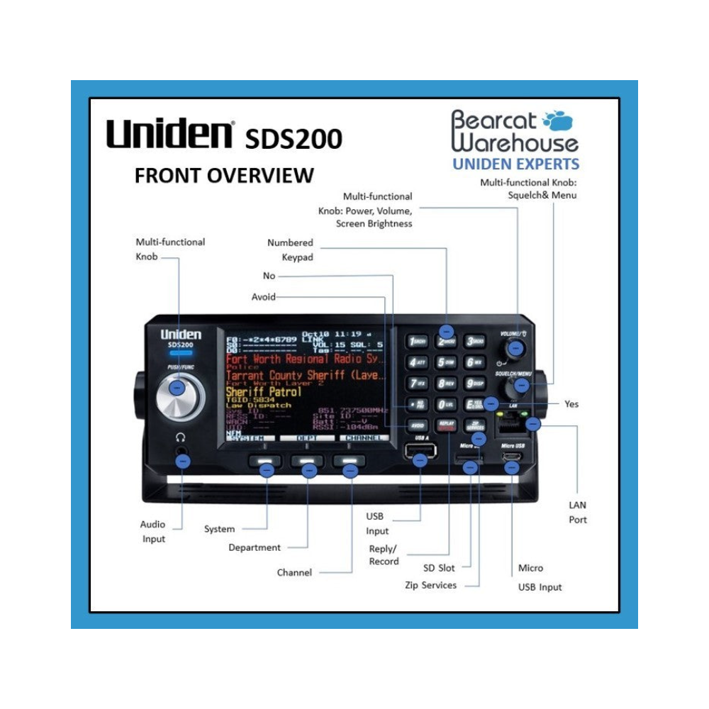 Uniden SDS200 Digital Police Scanner